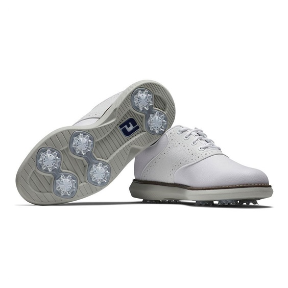 FootJoy Traditions junior golfové boty, bílo/šedé