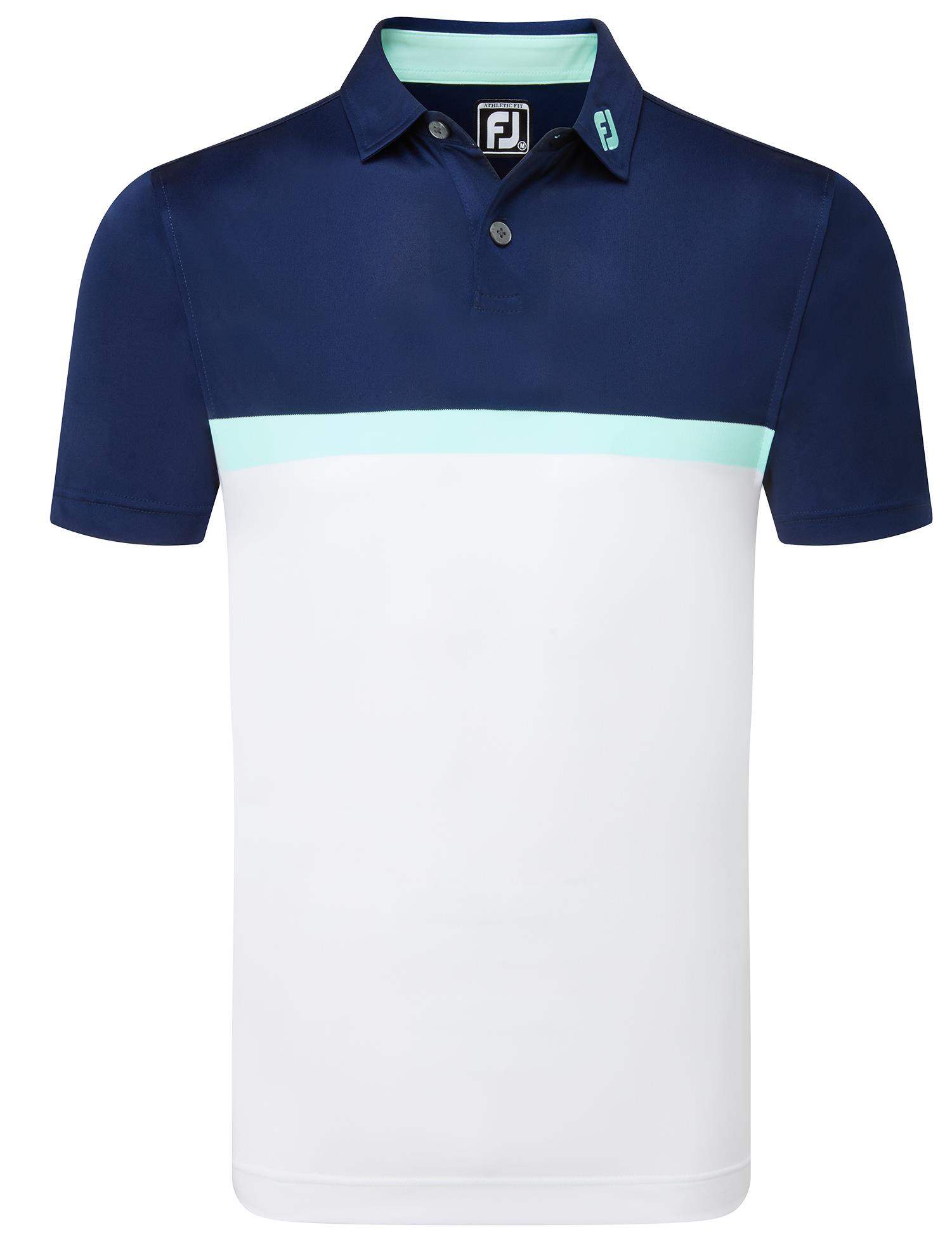 FootJoy Colour Block Lisle pánské polo, bílé