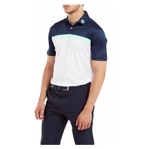 FootJoy Colour Block Lisle pánské polo, bílé
