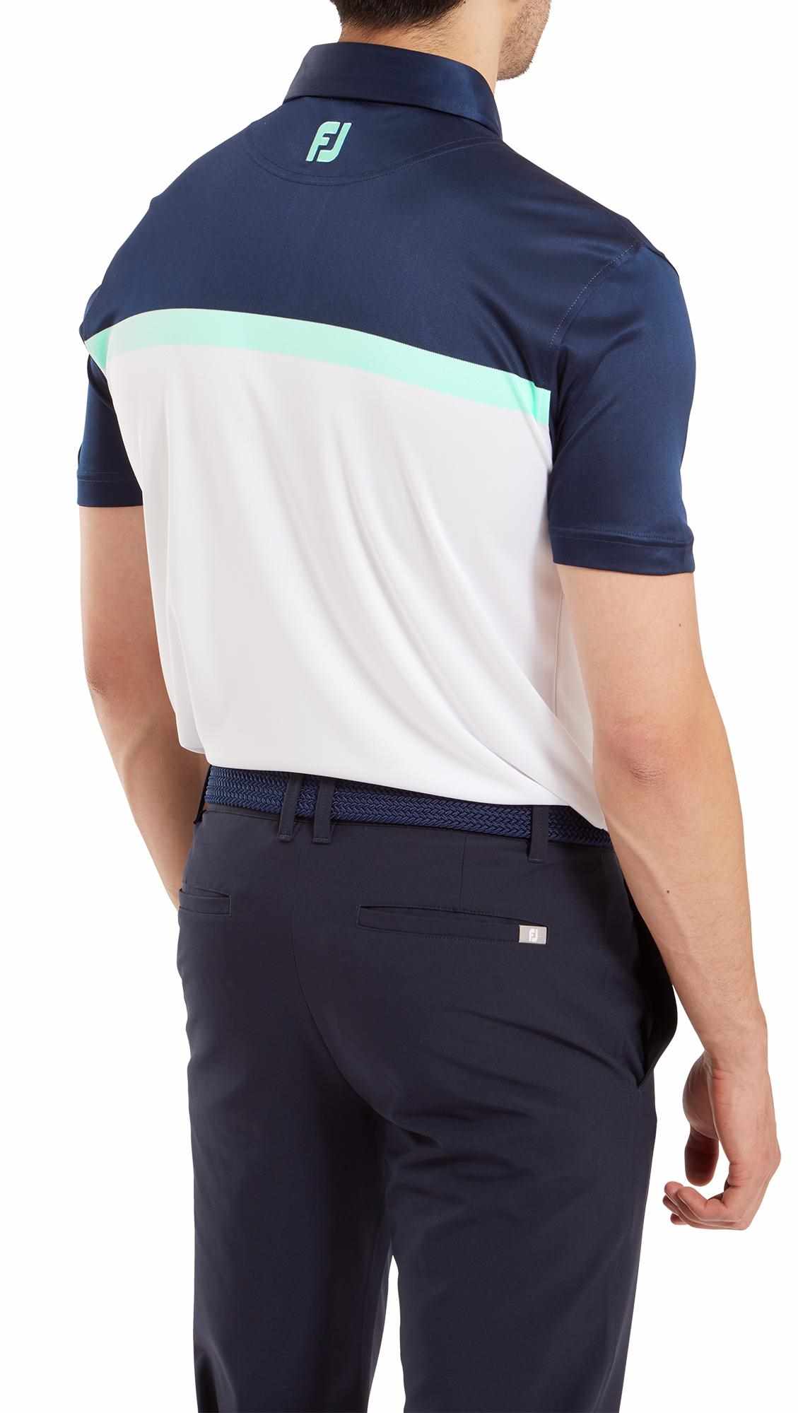 FootJoy Colour Block Lisle pánské polo, bílé
