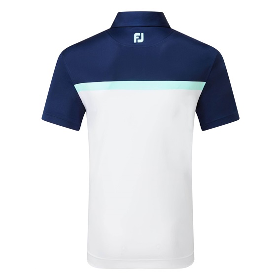 FootJoy Colour Block Lisle pánské polo, bílé