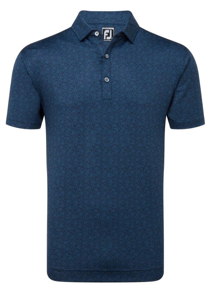 FootJoy Painted Floral Lisle pánské polo, modré