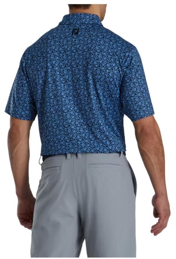 FootJoy Painted Floral Lisle pánské polo, modré
