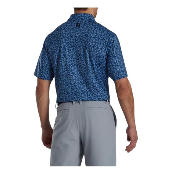 FootJoy Painted Floral Lisle pánské polo, modré