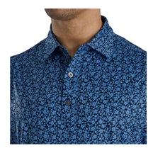 FootJoy Painted Floral Lisle pánské polo, modré