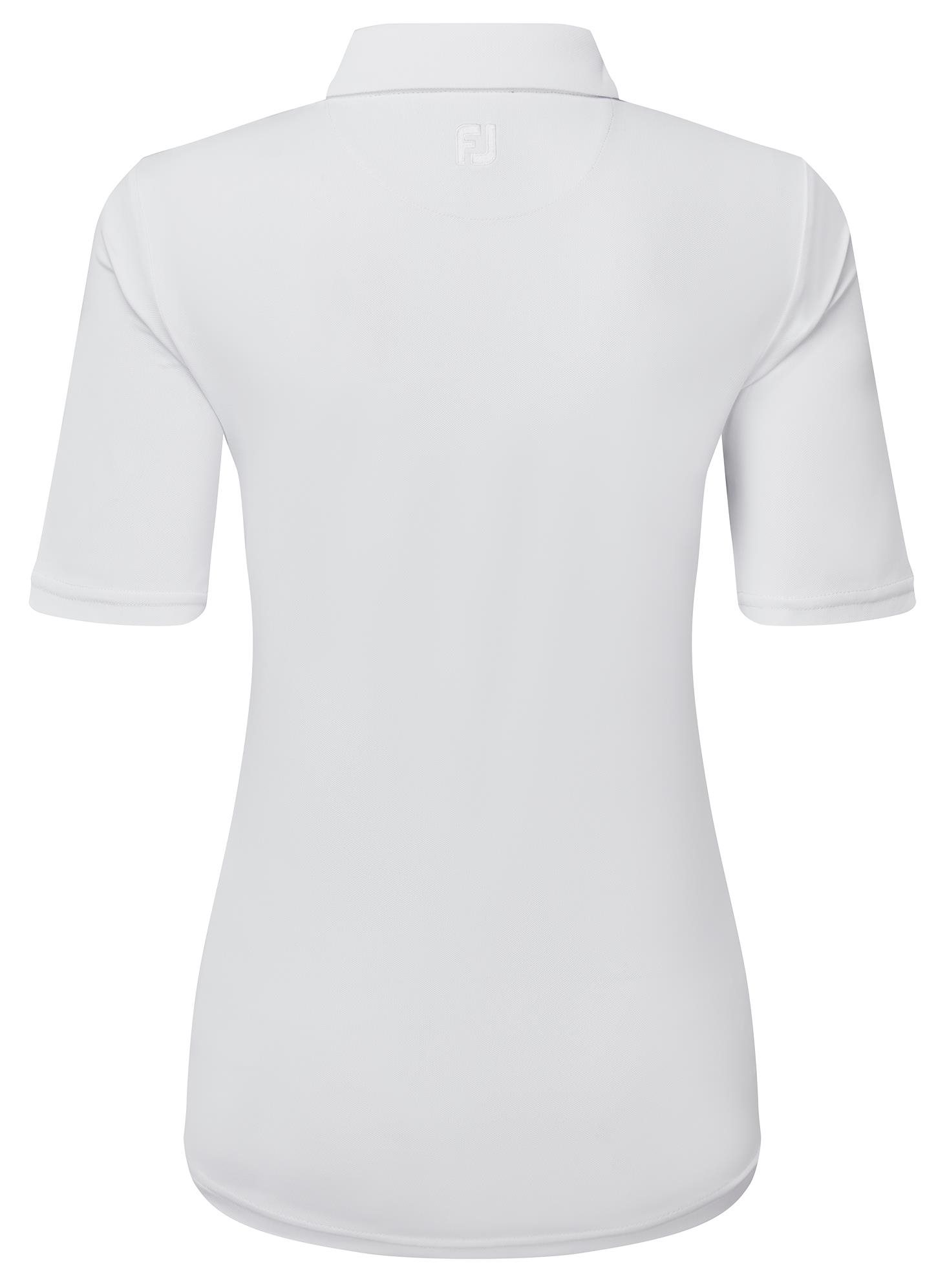 FootJoy 1/2 Sleeve Solid Pique dámské polo, bílé
