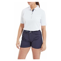 FootJoy 1/2 Sleeve Solid Pique dámské polo, bílé