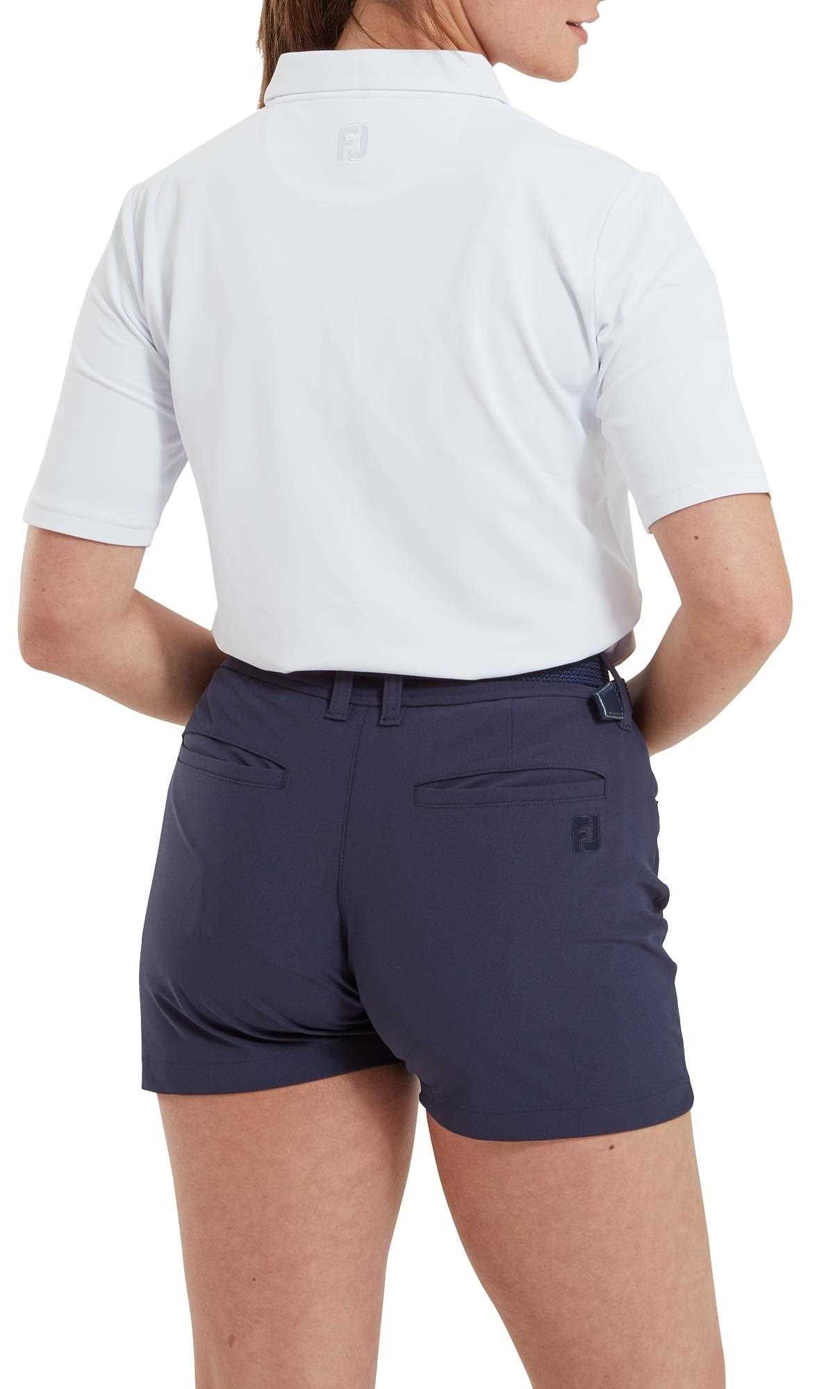 FootJoy 1/2 Sleeve Solid Pique dámské polo, bílé