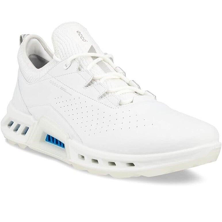 Ecco Biom C4 pánské kožené Gore-Tex golfové boty, bílé