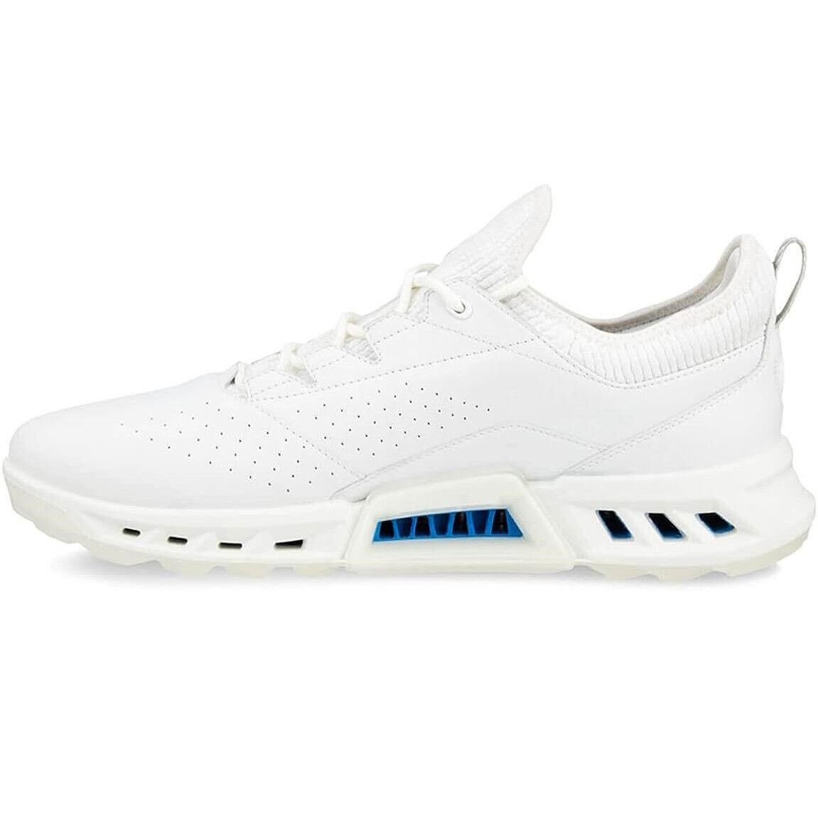 Ecco Biom C4 pánské kožené Gore-Tex golfové boty, bílé