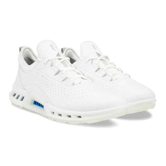 Ecco Biom C4 pánské kožené Gore-Tex golfové boty, bílé