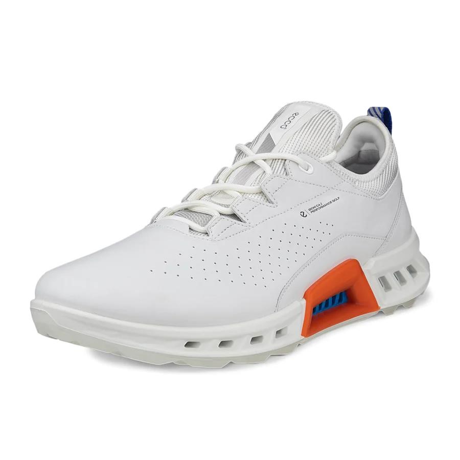 Ecco Biom C4 pánské kožené Gore-Tex golfové boty, bílé