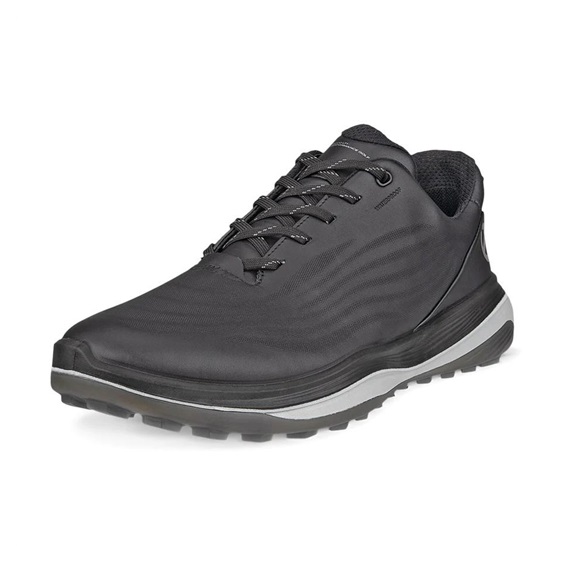 Ecco LT1 pánské kožené golfové voděodolné boty, černé