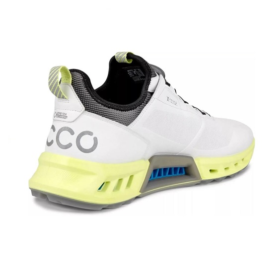 Ecco Biom C4 Boa pánské kožené Gore-Tex golfové boty, bílé