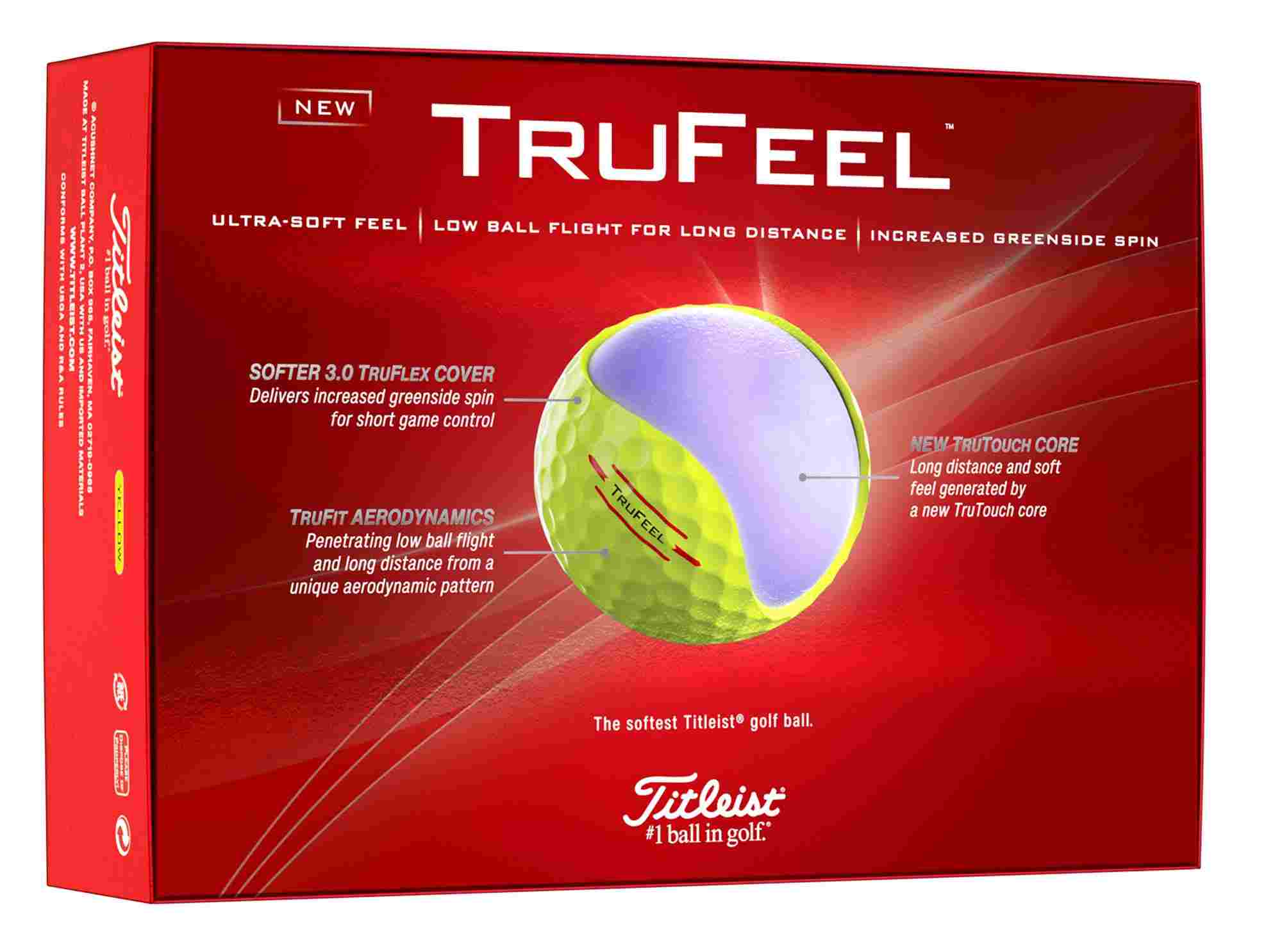 Titleist TruFeel golfové míčky, žluté