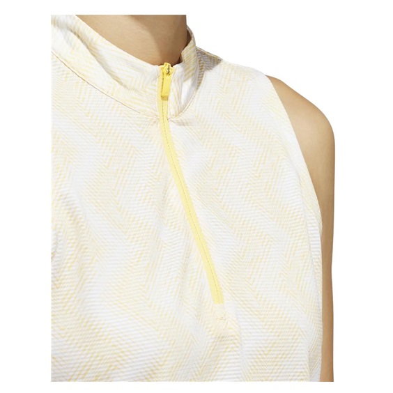 Adidas Ultimate365 Ottoman Printed polo bez rukávů, žluté