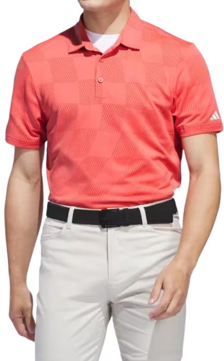 Adidas Textured pánské polo, preloved scarlet