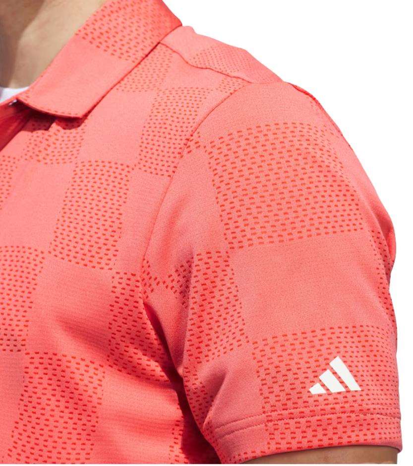 Adidas Textured pánské polo, preloved scarlet