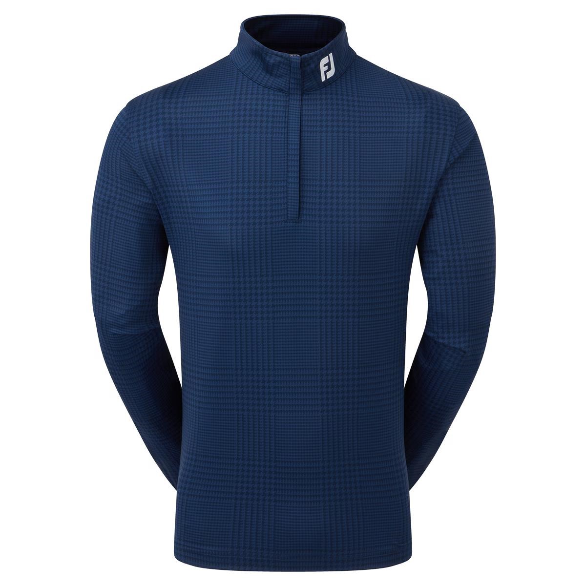 FootJoy Glen Plaid Print Chill-Out pánská mikina, modrá