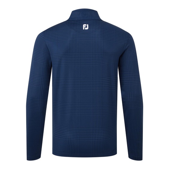 FootJoy Glen Plaid Print Chill-Out pánská mikina, modrá