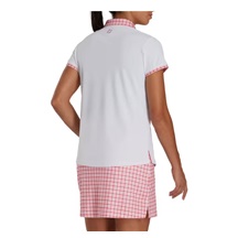 FootJoy Gingham Trim dámské polo, bílé