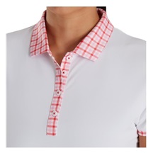 FootJoy Gingham Trim dámské polo, bílé