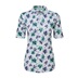 FootJoy 1/2 Sleeve Floral Print Lisle dámské polo, fialovo/zeleno/modré