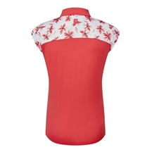 FootJoy Blocked Floral Print Lisle dámské polo, červené