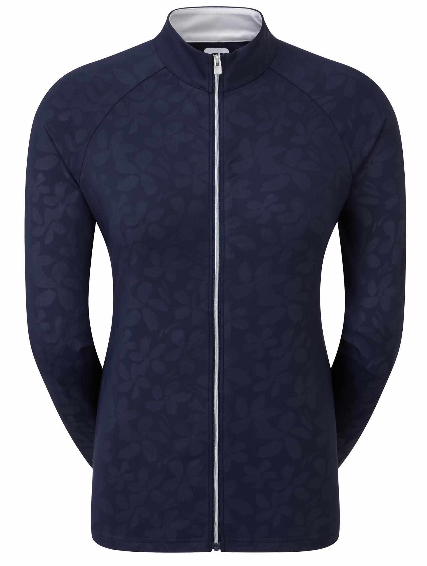 FootJoy Floral Embossed Midlayer dámská mikina, modrá