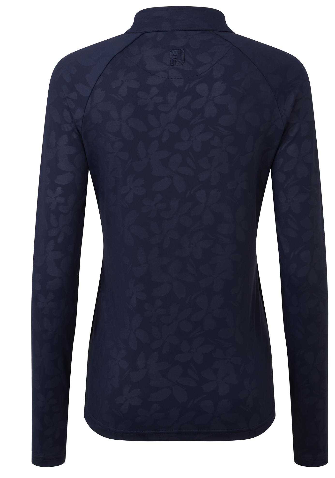 FootJoy Floral Embossed Midlayer dámská mikina, modrá
