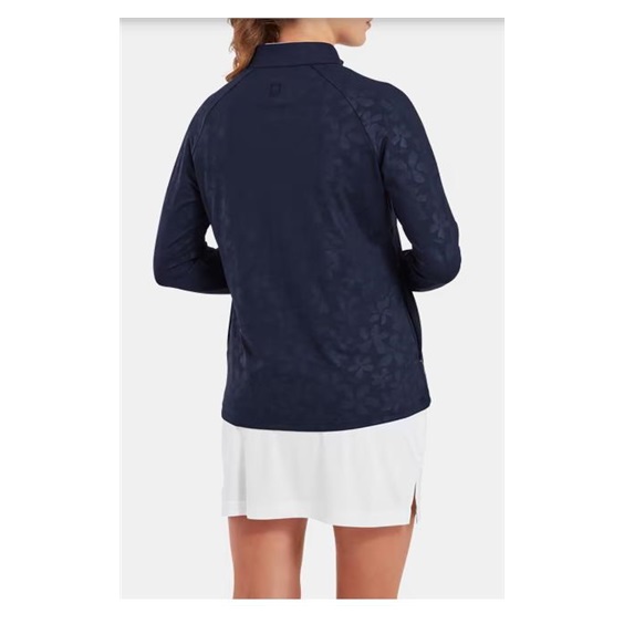FootJoy Floral Embossed Midlayer dámská mikina, modrá