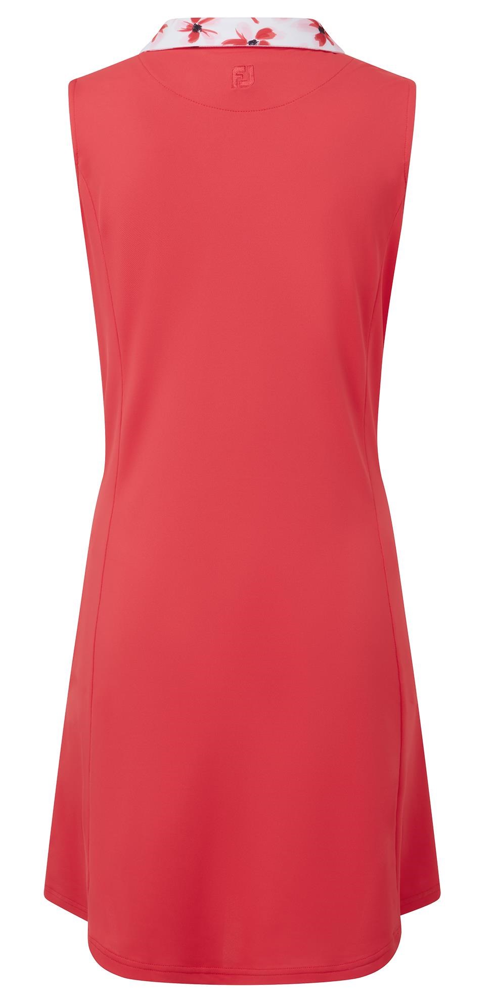 FootJoy Floral Trim golfové šaty, červené