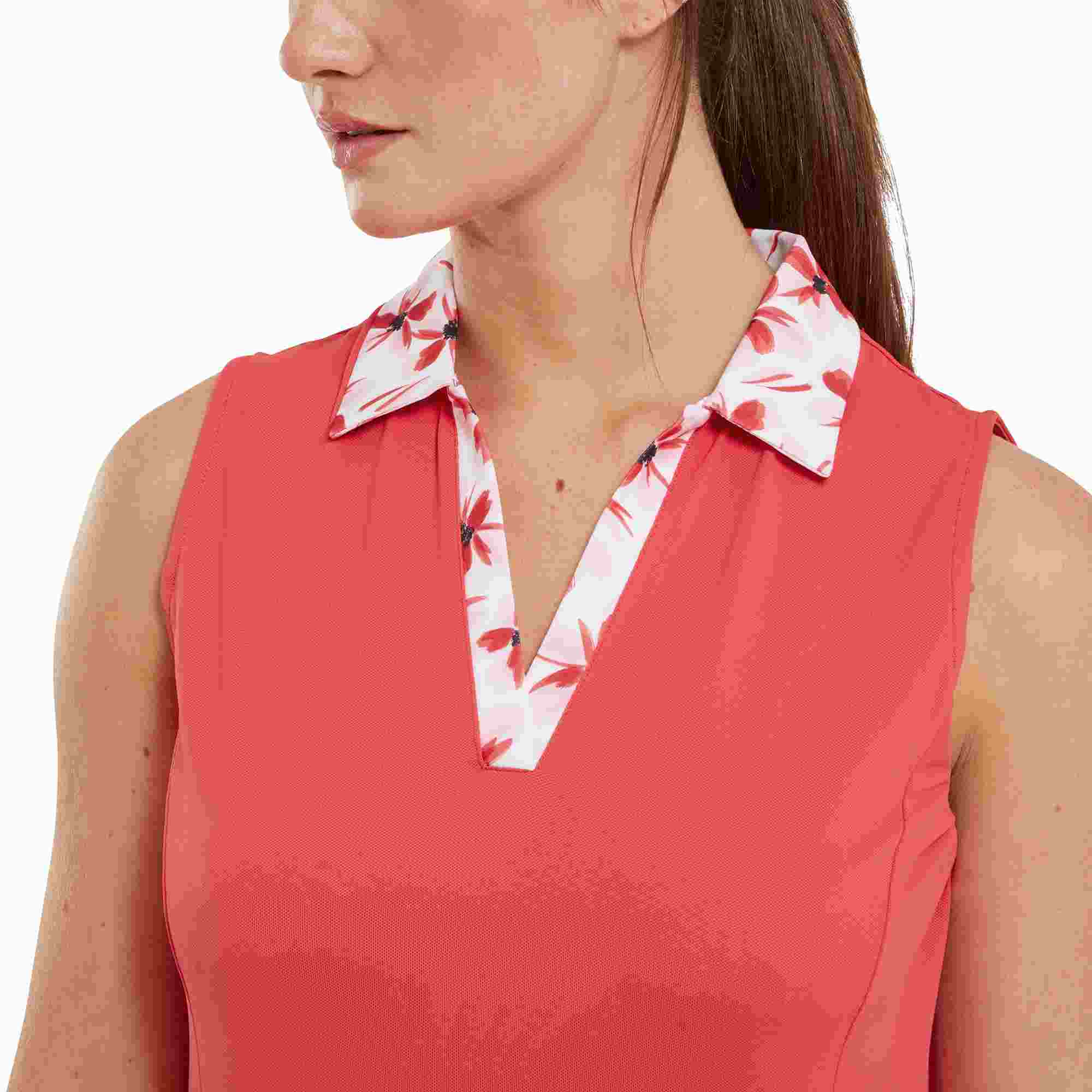 FootJoy Floral Trim golfové šaty, červené
