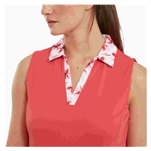 FootJoy Floral Trim golfové šaty, červené