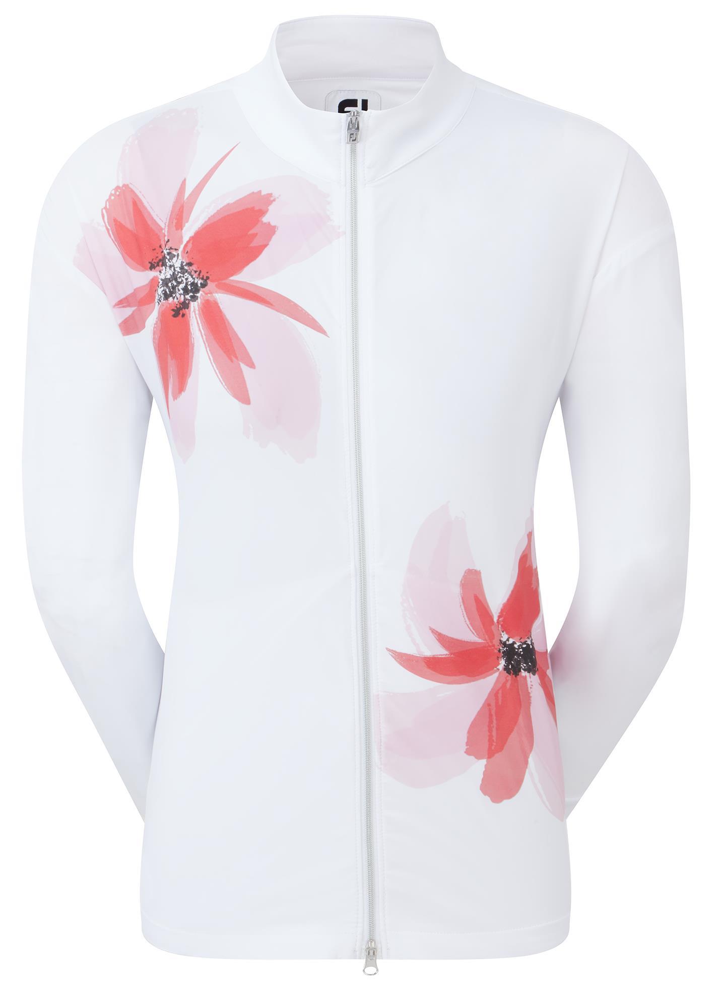 FootJoy Lightweight Full-Zip dámská budna, bílo/růžová