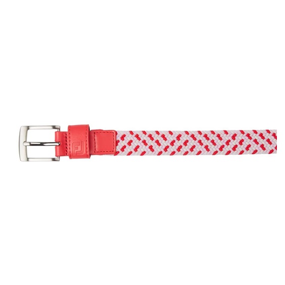 FootJoy Braided dámský opasek, červeno/bílo/růžový