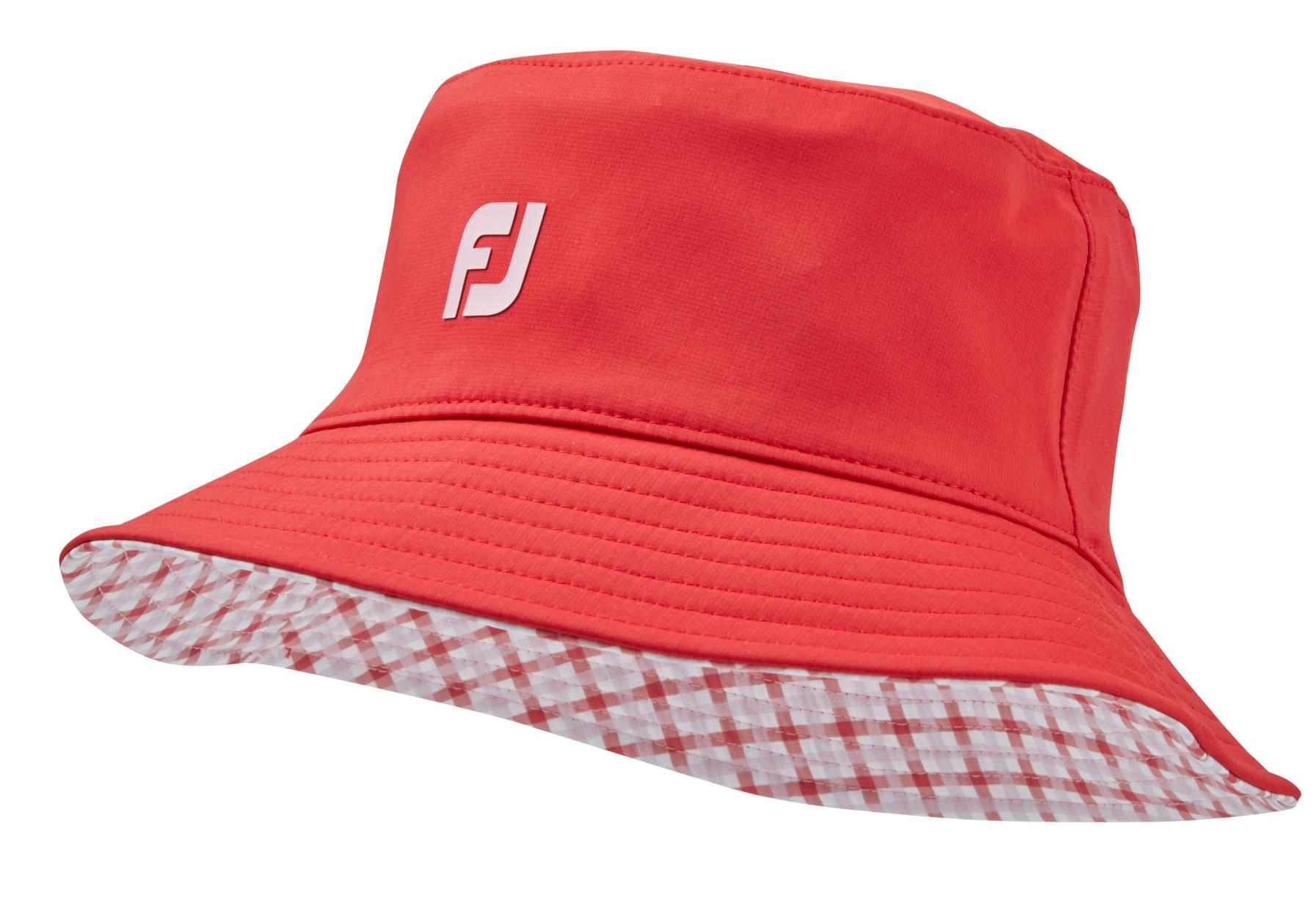 FootJoy Reversible dámský oboustranný klobouk, red/gingham