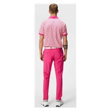 J.Lindeberg Tour Tech Regular Fit Print pánské polo, geo powder pink