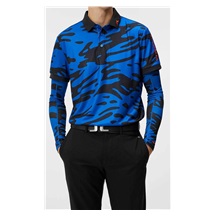 J.Lindeberg Tour Tech Regular Fit Print pánské polo, neptune nautical blue