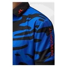 J.Lindeberg Tour Tech Regular Fit Print pánské polo, neptune nautical blue