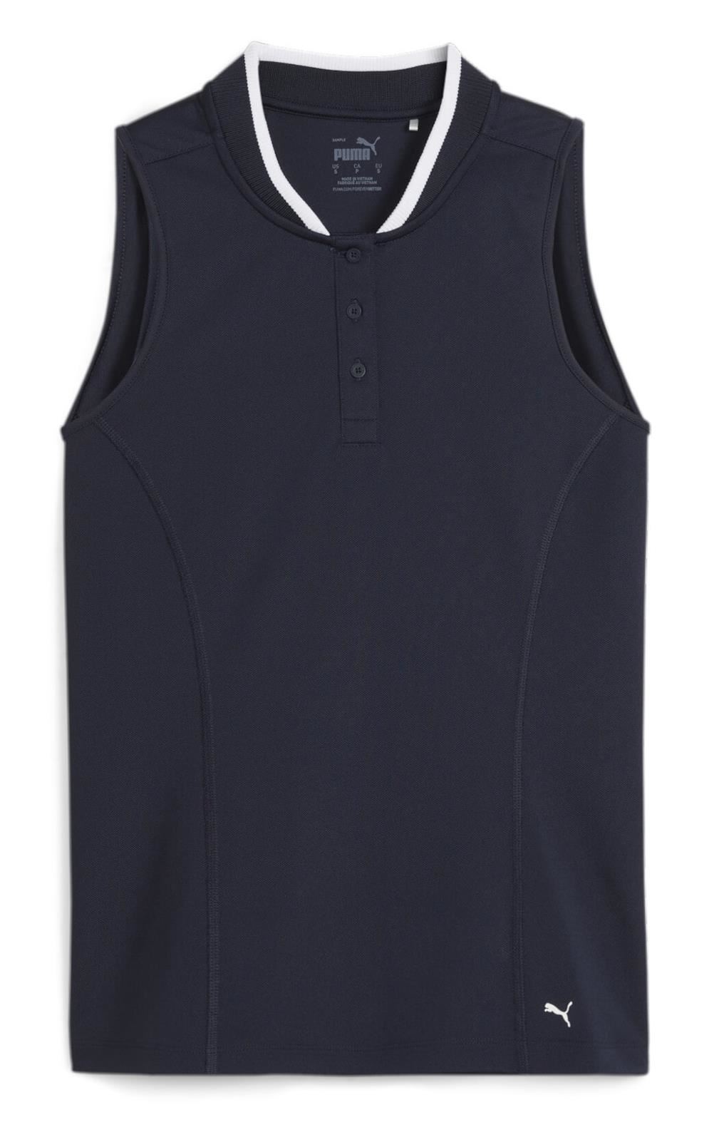 Puma Range Pique Sleeveless dámské polo bez rukávů, tmavě modré