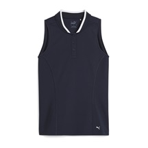 Puma Range Pique Sleeveless dámské polo bez rukávů, tmavě modré