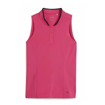 Puma Range Pique Sleeveless dámské polo bez rukávů, růžové
