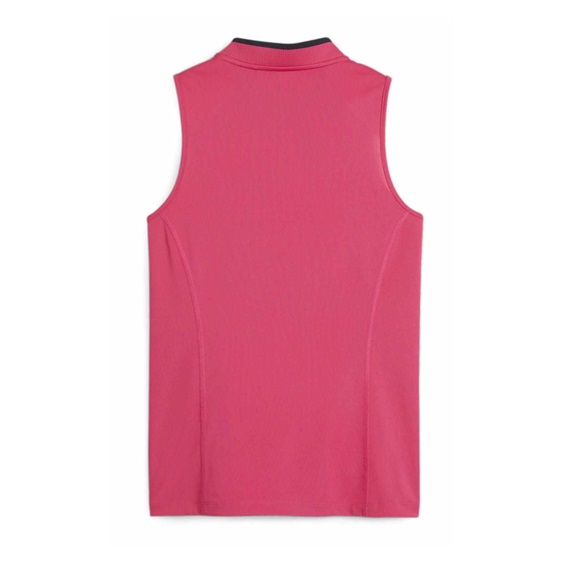 Puma Range Pique Sleeveless dámské polo bez rukávů, růžové