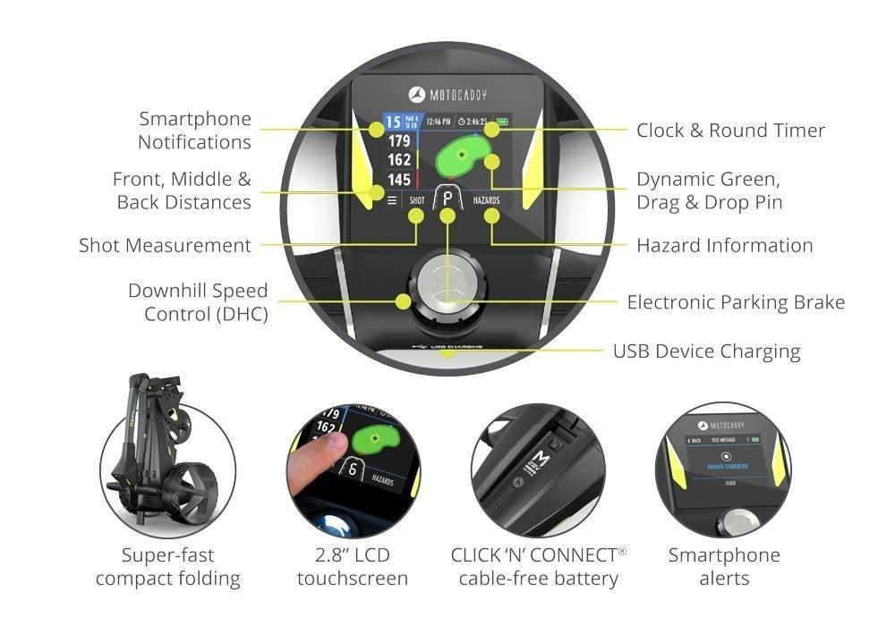 Motocaddy M3 GPS DHC elektrický vozík, Ultra Lithium