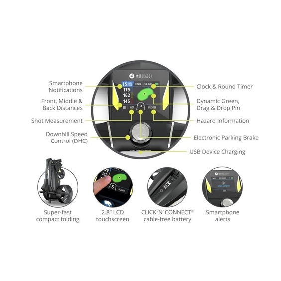 Motocaddy M3 GPS DHC elektrický vozík, Ultra Lithium