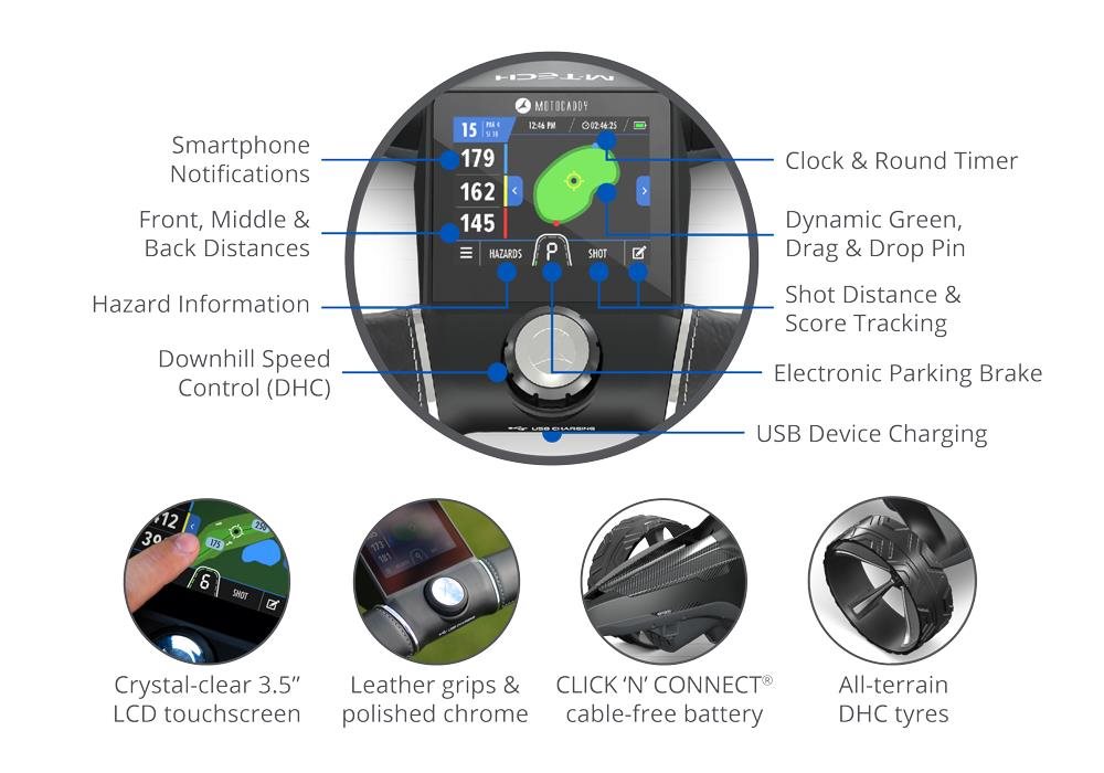Motocaddy M-TECH GPS DHC elektrický vozík
