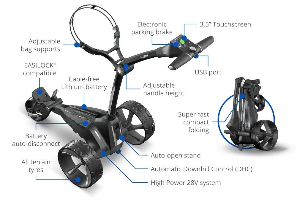 Motocaddy M-TECH GPS DHC elektrický vozík