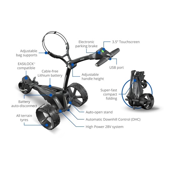 Motocaddy M-TECH GPS DHC elektrický vozík