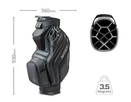 Motocaddy M-Tech cart bag, černo/karbonový